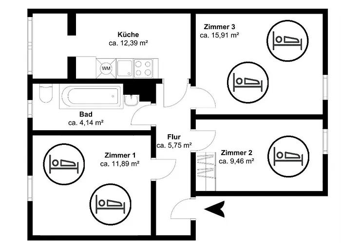 Aikey 6 1 Apartamento Taucha